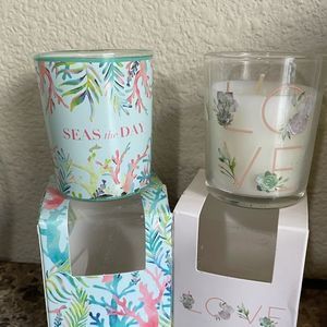 Lady Jayne 0cean Mist and Lavender Votive Candles / 2 in Lot